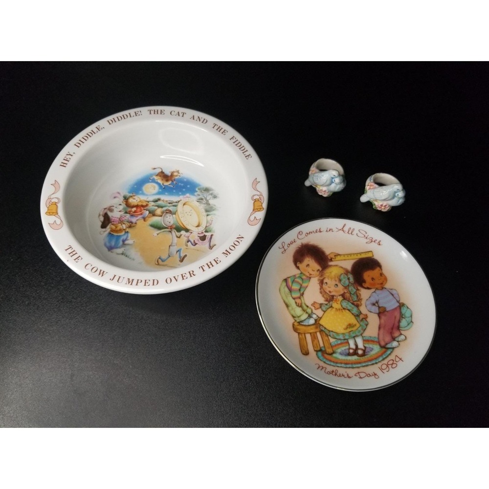 Avon Decorative Collectible Porcelain plate, Statement Ring,  And Bowl